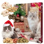 Calendrier de l'avent pour chats avec des friandises pour tous les jours, parfait pour les ftes