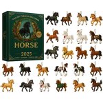 Calendrier de l'avent  cheval 2025, calendrier de compte  rebours de nol avec 24 figurines de chevaux ...