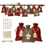 Calendrier de l'avent diy, calendrier de no�l 2024 � remplir avec des chiffres de l'avent, �tiquette ...