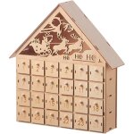 Calendrier de l'avent de no�l avec 24 tiroirs de rangement vides en bois en forme de maison, compte � ...