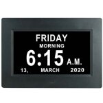 Calendrier d'horloge num�rique lcd de 7 pouces avec date et heure, horloge non abr�g�e, gradation automatique, ...