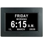 Calendrier d'horloge numrique lcd de 7 pouces avec date et heure, horloge non abrge, gradation automatique, ...