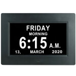 Calendrier d'horloge num�rique lcd de 7 pouces avec date et heure, horloge non abr�g�e, gradation automatique, ...