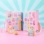 Calendrier kawaii avec bougie et surprises ? 24 surprises adorables ? design pastel et animaux mignons ...