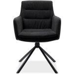 Calicosy - lot de 2 chaises noires l63 cm - logan