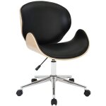 Calicosy - chaise de bureau décor bois noyer clair h84 cm - hercule Calicosy - chaise de bureau décor bois noyer clair h84 cm - hercule