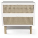 Calicosy - commode à langer 2 tiroirs et 1 étagère l89, 8 cm - ochna Calicosy - commode à langer 2 tiroirs et 1 étagère l89, 8 cm - ochna
