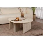 Calicosy - table basse - marbre travertin, luxe �l�gant, 90x90x41 cm id�ale pour salon et salle de s�jour ...