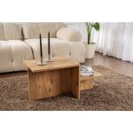 Calicosy - table basse en pin atlantique, 40x80x40 cm, pour la maison