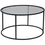 Calicosy - table basse ronde avec plateau en verre d80 cm - aurum Calicosy - table basse ronde avec plateau en verre d80 cm - aurum