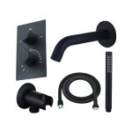 Calvi ensemble de robinet de baignoire - bec - 22cm rductible - flexible en mtal - douchette  main ...