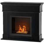Frankystar - cambridge - cheminée au bioéthanol de sol en bois 110x37xh102 cm, couleur noir Frankystar - cambridge - cheminée au bioéthanol de sol en bois 110x37xh102 cm, couleur noir