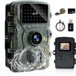 Cam�ra de chasse 32 gb avec vision nocturne 1080p et d�tection de mouvement pour le gibier en ext�rieur ...