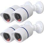 Cam�ra d�me factice factice simul�e de s�curit� cctv int�rieur ext�rieur avec une lumi�re led, autocollant ...
