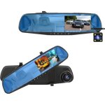 Cam�ra embarqu�e 4, 3 pouces - enregistreur de conduite full hd 1080p - dvr int�gr� au r�troviseur - ...