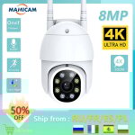 Camra extrieure sans fil ip 8mp 4k wifi surveillance vido scurit protection record ptz speed dome ...