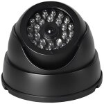 Cam�ra factice - avizar - type d�me - noir - led apparentes - sans fil