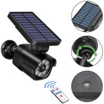 Camera factice exterieur, projecteur solaire avec detecteur de mouvement exterieur, eclairage exterieur ...