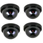 Cam�ras factices, fausse de s�curit� cam�ra d�me cctv avec led clignotant lumi�re pour les entreprises ...