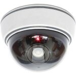 Cam�ra factice avec objectif, lumi�re led rouge, vid�osurveillance, imitation r�aliste, pour mur, plafond, ...