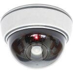 Camra factice avec objectif, lumire led rouge, vidosurveillance, imitation raliste, pour mur, plafond, ...