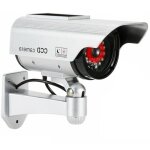 Camra factice de scurit  nergie solaire, cctv extrieure, tanche, avec flash led ir et led rouge ...
