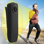 Cam�ra petit corps 1080p full hd mini cam�ra port�e par le corps, cam�ra de poche portable avec clip ...
