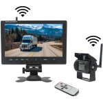 Camera de recul sans fil 2. 4 ghz pour vehicule moniteur lcd de 9 pouces pour camion, bus, rv, remorque, ...
