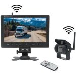 Camera de recul sans fil 2. 4 ghz pour vehicule moniteur lcd de 9 pouces pour camion, bus, rv, remorque, ...