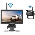 Camra de recul sans fil + kit moniteur lcd 7' 12v - 24v kit de systme de parking pour camra de vision ...