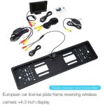 Cam�ra de recul sans fil pour plaque immatriculation 170 degr�s moniteur voiture 4. 3 pouces tft