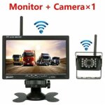 Camera de recul sans fil pour vehicule moniteur lcd de 7 pouces pour camion, bus, rv, remorque, excavateur ...