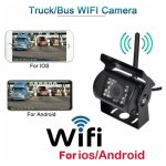 Camera de recul sans fil wifi hd 12v - 24v pour camion grand angle 170 degre distance de transmission ...