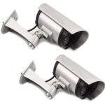 Cam�ra de s�curit� factice avec flash led infrarouge, fausse cam�ra de s�curit� cctv pour int�rieur et ...