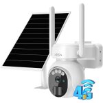 Cam�ra de surveillance ext�rieure 4g solaire 2k, batterie 10000mah, rotation 355� / 90�, vision nocturne, ...