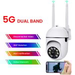 Camera de surveillance exterieure ip wifi 2. 4 + 5g hd 1080p zoom x4 suivi humain vision nocturne couleur ...