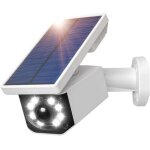Cam�ra de surveillance solaire � �nergie solaire ip66 �tanche pour ext�rieur avec d�tecteur de mouvement, ...