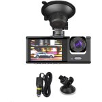 Cam�ra de tableau de bord double objectif pour voiture, enregistreur vid�o de conduite avec cam�ra et ...