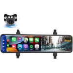 Camra de tableau de bord miroir 4k avec apple carplay sans fil et android auto, camras de vue arrire ...