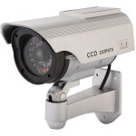 Cam�ra de vid�osurveillance ext�rieure factice � �nergie solaire, lumi�re led �tanche