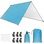 Camping b�che anti - pluie 3 x 3m / 3 x 4. 45m, imperm�able tarp de hamac l�ger b�che de protection de ...
