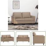 The living store - canap� � 2 places cappuccino 120 cm similicuir - canap� deux places - canap� capitonn� ...