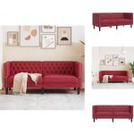 Vidaxl - canapé à 2 places chesterfield rouge bordeaux similicuir - canapé chesterfield - canapés chesterfield ... Vidaxl - canapé à 2 places chesterfield rouge bordeaux similicuir - canapé chesterfield - canapés chesterfield ...