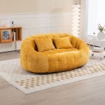 Canap� 2 places avec 2 coussins, canap� relax pour salon et chambre, tissu chenille, rembourrage en mousse, ...