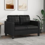 Design in - canap� � 2 places, sofa pour salon, banquette noir 120 cm similicuir cfw78343