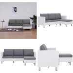 Canap  3 places avec coussins blanc similicuir - canap trois places - canap moderne - canap design ...