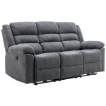 Vente - unique - canapé 3 places relax électrique en tissu gris burolo Vente - unique - canapé 3 places relax électrique en tissu gris burolo