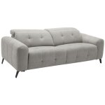 Vente - unique - canapé 3 places relax électrique en tissu gris clodi Vente - unique - canapé 3 places relax électrique en tissu gris clodi
