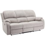 Vente - unique - canapé 3 places relax en microfibre gris clair brody Vente - unique - canapé 3 places relax en microfibre gris clair brody