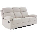 Canap� 3 places relax en tissu chin� beige lana